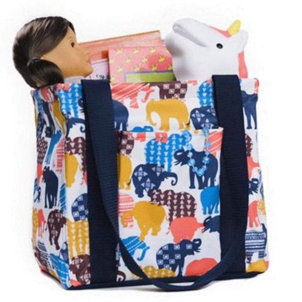 Thirty-One Small Utility Tote Elephant Parade - Picture 2 of 4